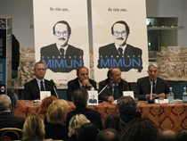 da sx Enrico Mentana, Bruno Vespa, Clemente Mimun, Carlo Rossella