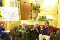 Luciano De Crescenzo, Lina Wertmuller e Renzo Arbore